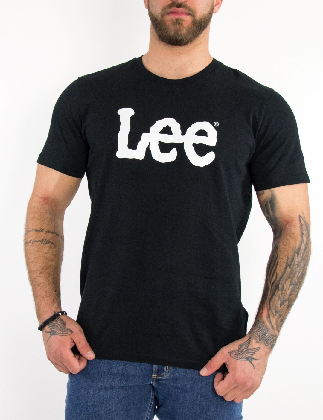 Lee Lee Wobbly Logo Tee ανδρικό μπλουζάκι μαύρο L65QAI01